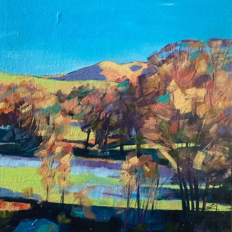Autumn Sunrise by Stuart Roper, acrylic on canvas