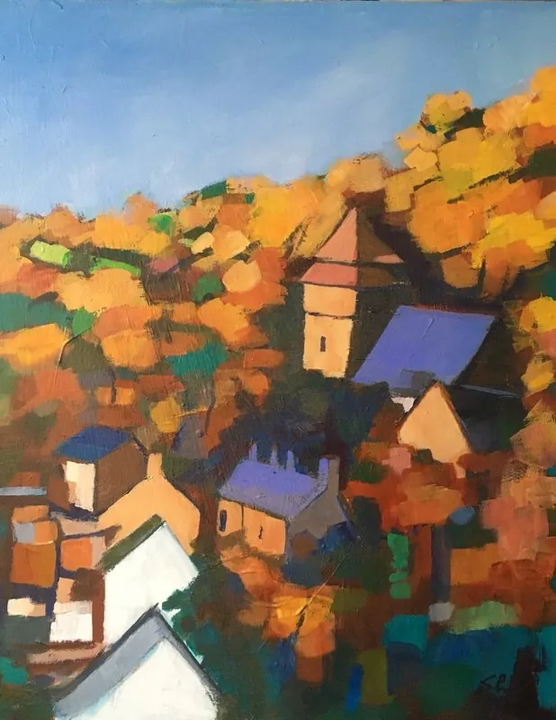 Knighton by Stuart Roper, acrylic on board